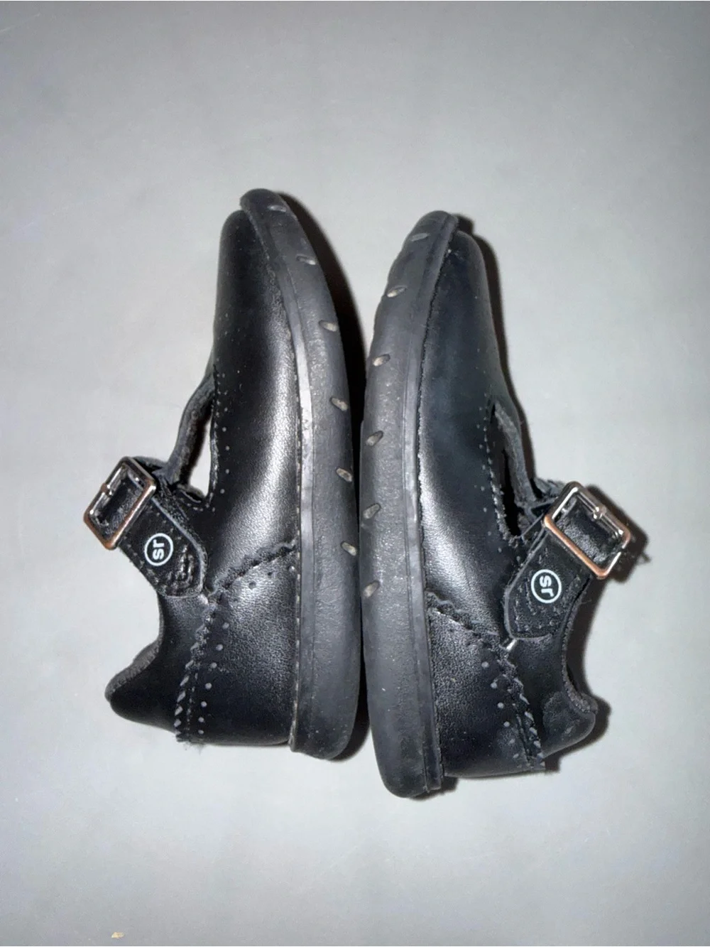 Stride Rite Black T-Strap Mary Jane Kids Shoes